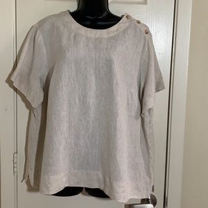 Lands Ends Blouse 100% linen